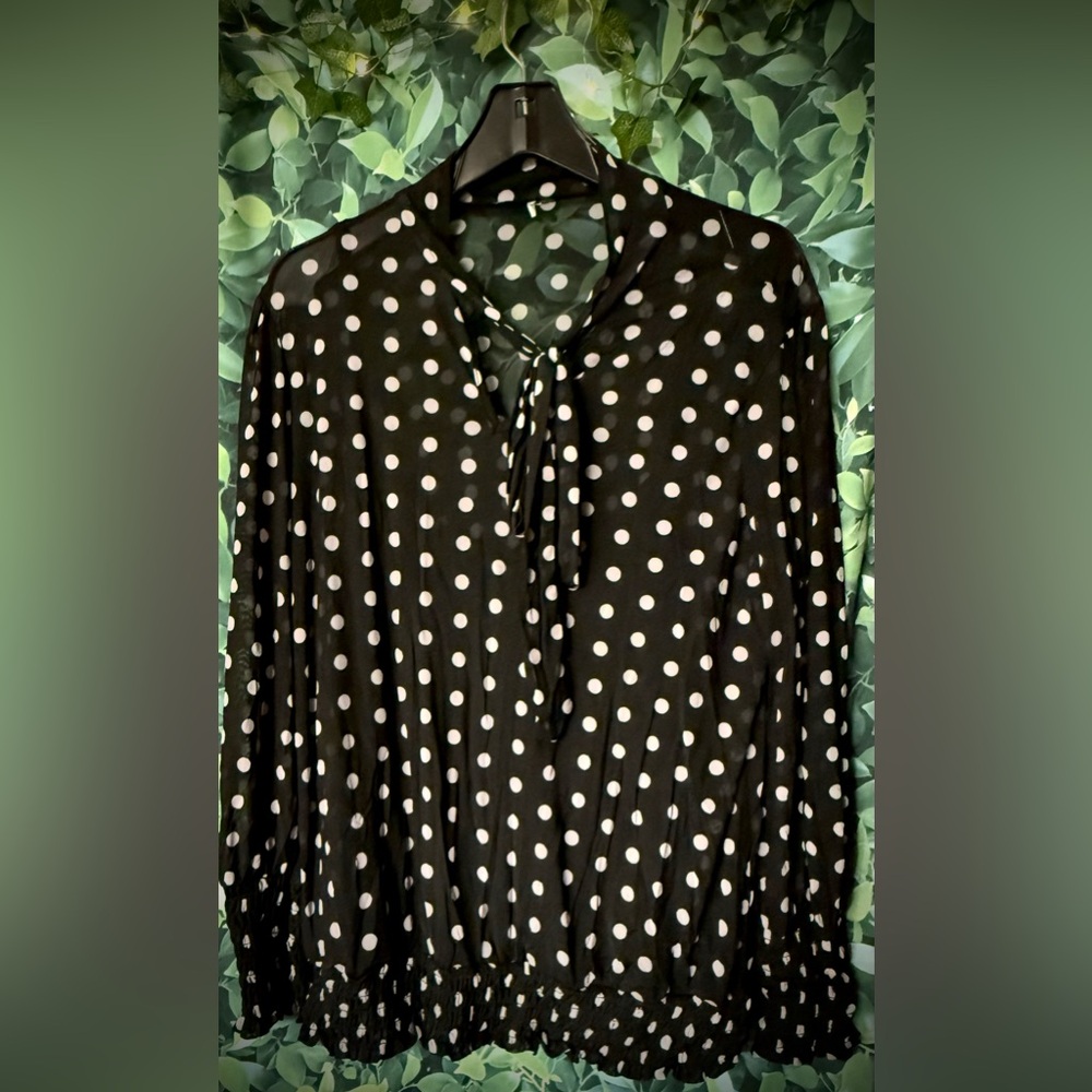 Long sleeve sheer mesh top
